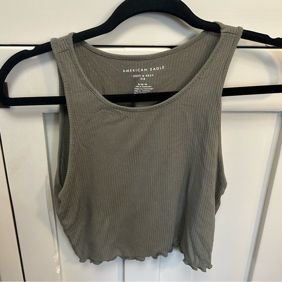 ⚡️2 for 10$!⚡️American Eagle Soft and Sexy Ribbed Cropped Tank - Picture 1 of 3